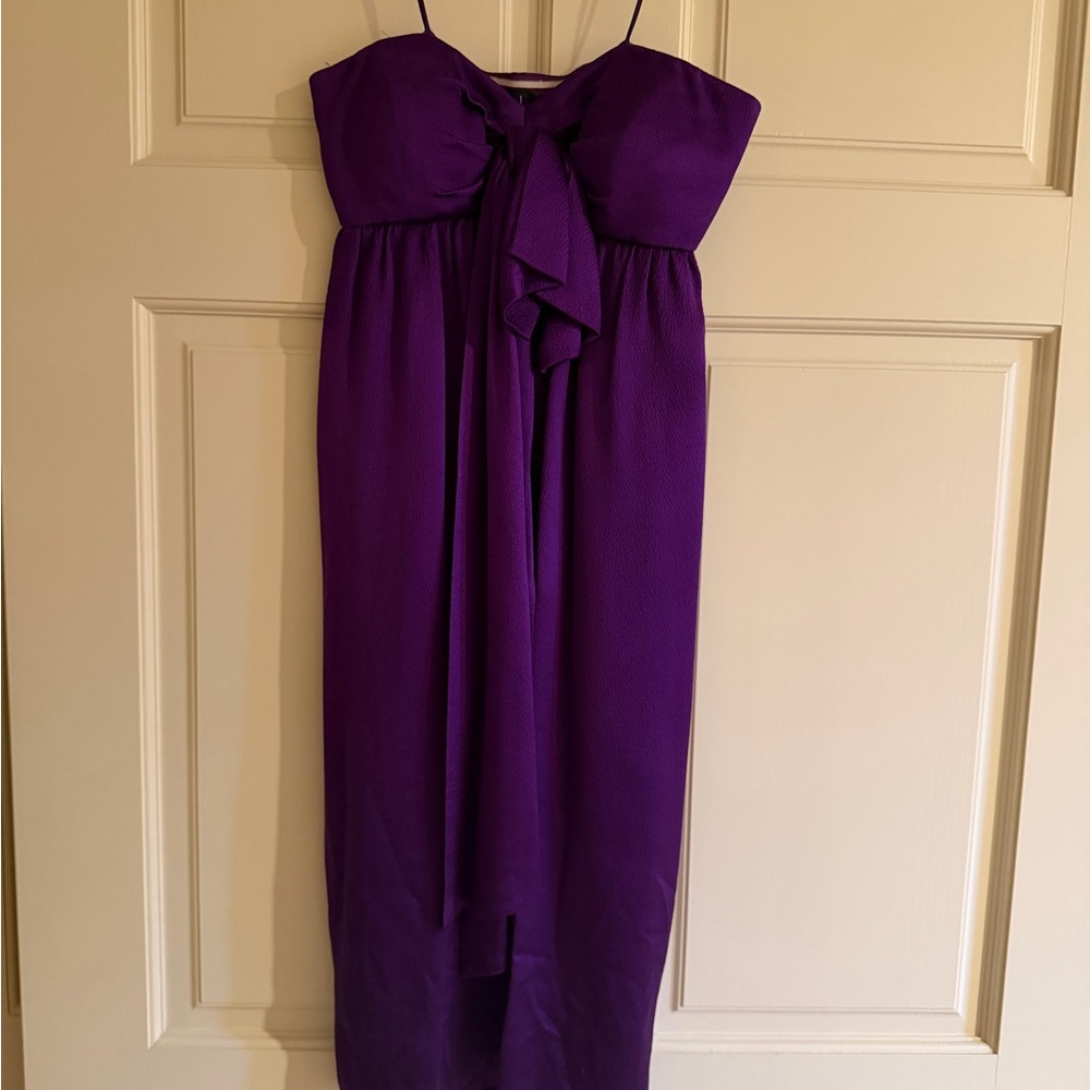 Nicole Miller Purple Strapless Dress